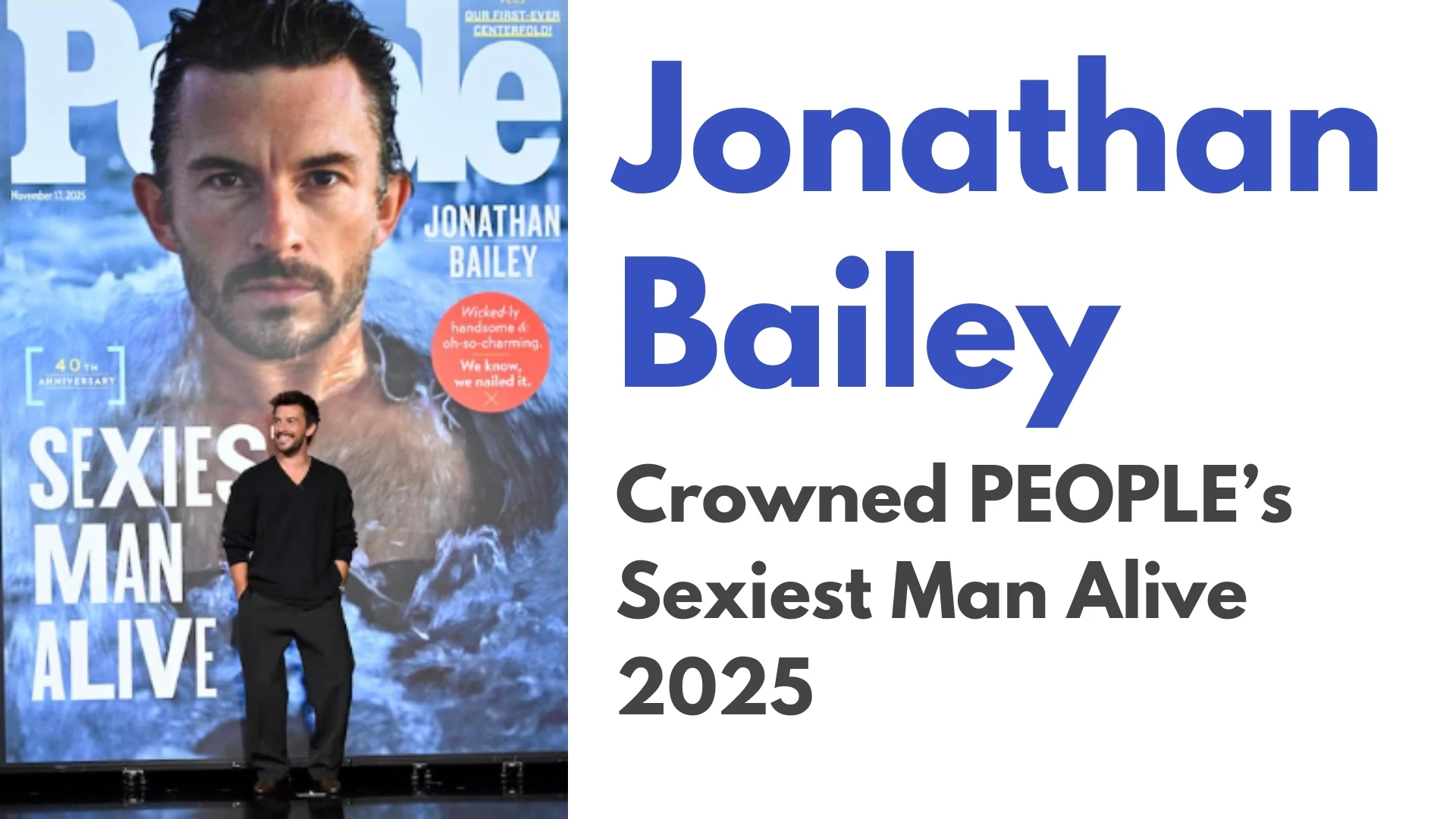 Jonathan Bailey Crowned PEOPLE’s Sexiest Man Alive 2025