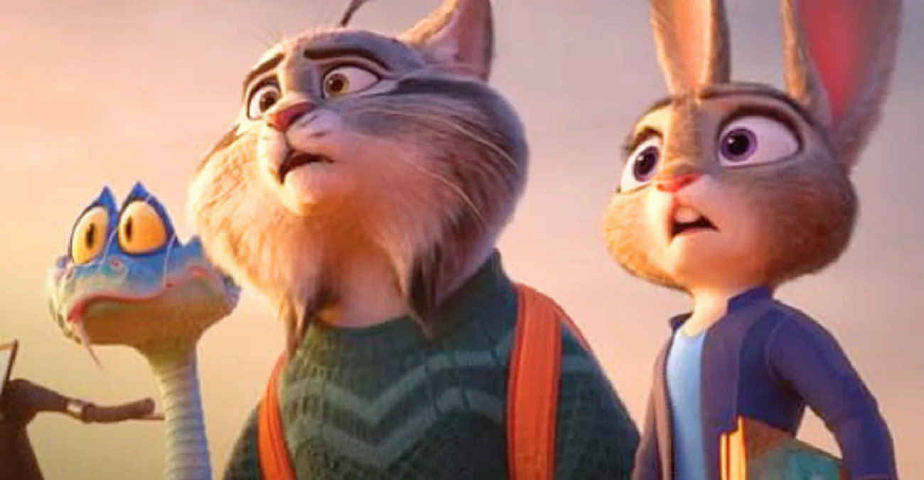 Zootopia 2 box office update showing animated characters Judy Hopps and Nick Wilde as the sequel crosses $140M in opening weekend