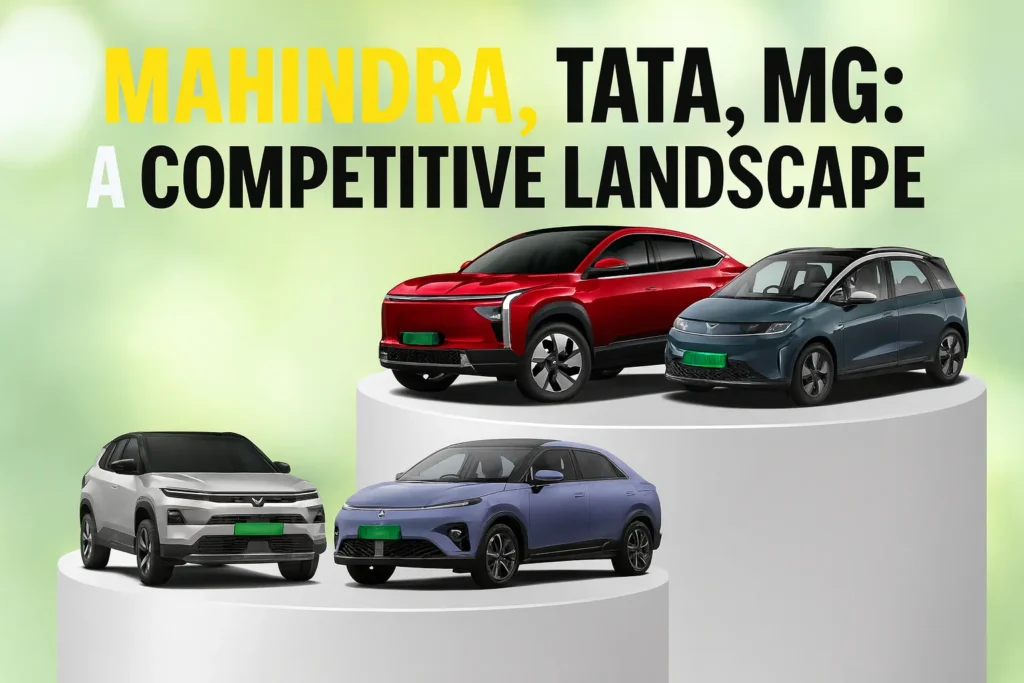 Tata Sierra vs MG Cyberster: India’s New EV Showdown 4 Mahindra, Tata, and MG compete strongly in India’s growing EV market with innovations in design, range, pricing, and technology. Each brand targets distinct buyer needs, shaping a dynamic and rapidly evolving landscape.