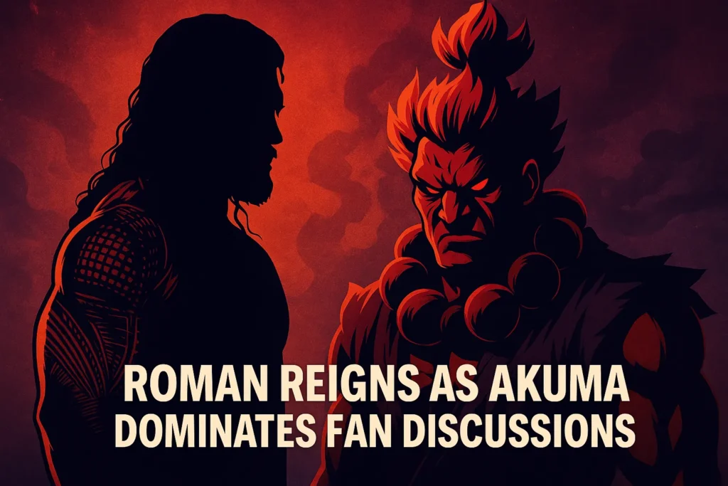 Roman Reigns’ imagined portrayal as Akuma has sparked major fan excitement, blending wrestling intensity with iconic Street Fighter energy. The concept fuels debates, fantasy casting, and enthusiasm across gaming and wrestling communities.