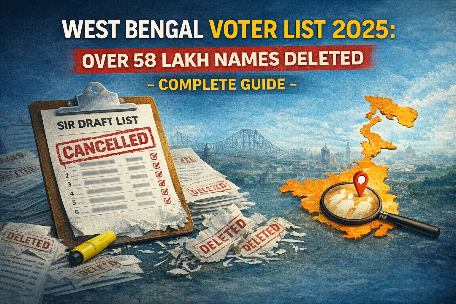 West Bengal Voter List 2025: Over 58 Lakh Names Deleted in SIR Draft List – Complete Guide