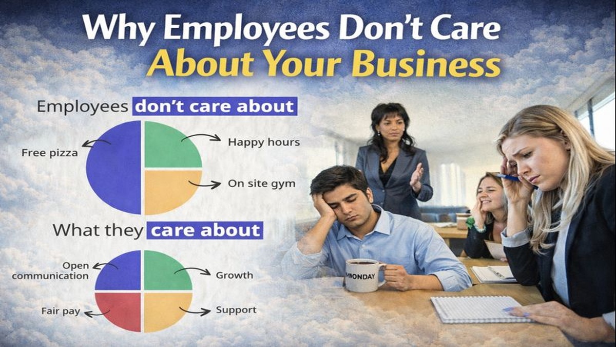 Employees disengage when work lacks purpose, growth, fair pay, and respect. Without trust, communication, and support, they stop caring about outcomes beyond their paycheck.