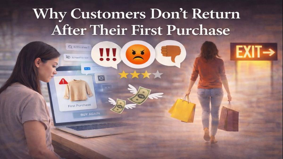 Why Customers Don’t Return After Their First Purchase explores how unmet expectations, poor support, confusing returns, weak value perception, and trust issues silently drive first-time buyers away from brands.