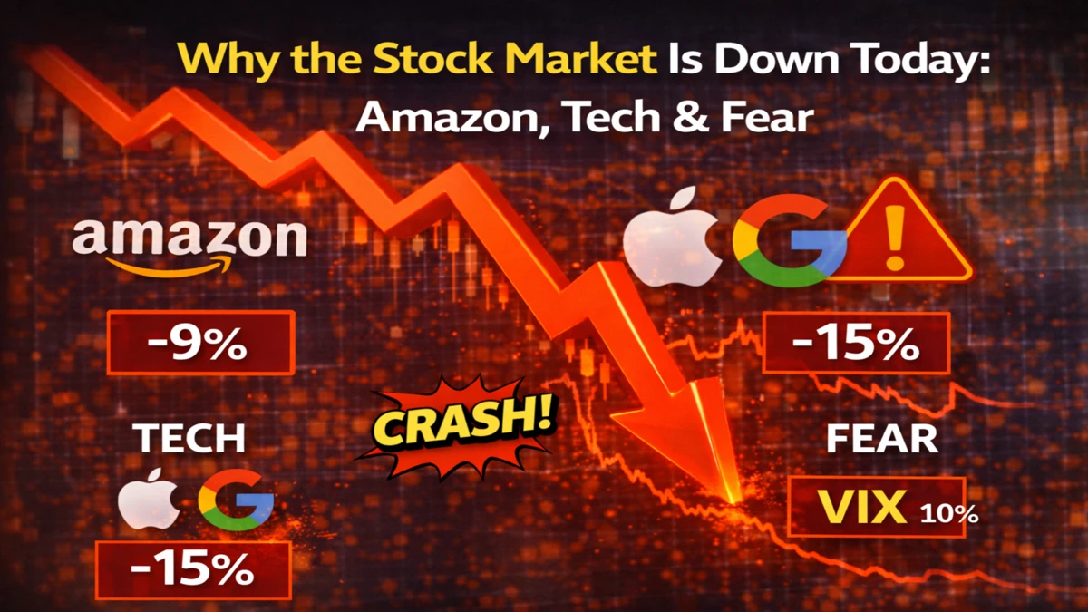 Global markets slid today as Amazon shares dropped, tech stocks weakened, and investor fear rose amid economic uncertainty, inflation worries, and volatility, pushing major indexes sharply lower.